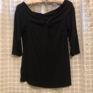 Tommy Bahama twist neck top M black